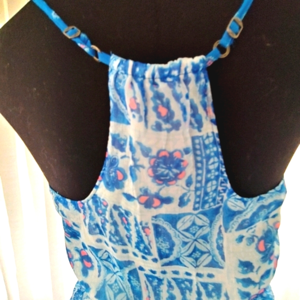 Blue floral summer dress - Picture 10 of 11